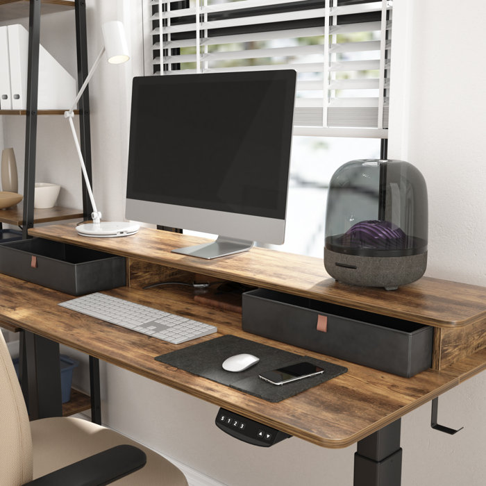 Inbox Zero Fezibo Height Adjustable Standing Desk & Reviews Wayfair